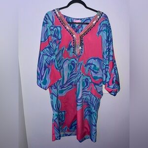 Lilly Pulitzer Pink and Blue Patterned Top